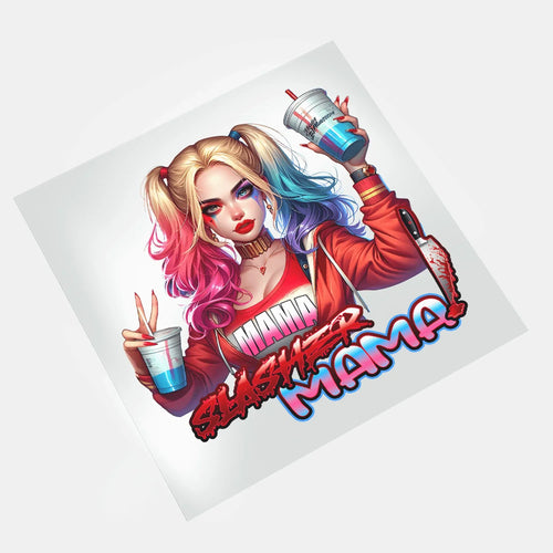Slasher Mama and Slasher Girl: Mama Harley Quinn 1 - DTF Transfer - Direct-to-Film