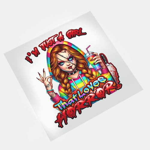 Just a Girl That Loves Horror: Chucky - DTF Transfer - Direct-to-Film