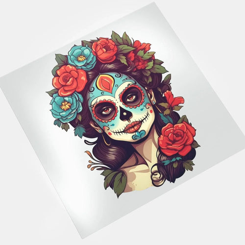 Dia de los Muertos: Sugar Skull Girl III - DTF Transfer - Direct-to-Film