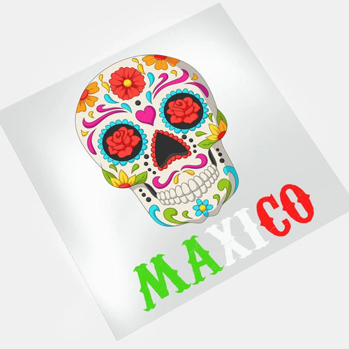 Dia de los Muertos: Maxico Sugar Skull - DTF Transfer - Direct-to-Film