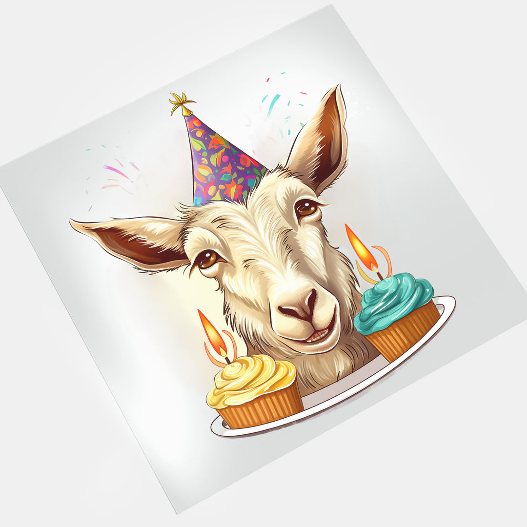 Goat Lovers: Birthday Goat - DTF Transfer - Direct-to-Film