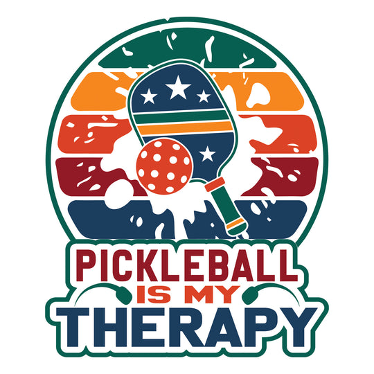 Pickleball: Pickleball Is My Therapy - DTF Transfer - Direct-to-Film