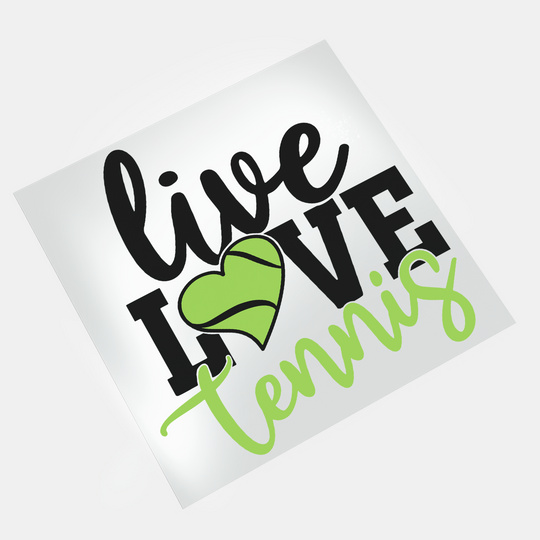 Tennis Love: Live Love Tennis - DTF Transfer - Direct-to-Film