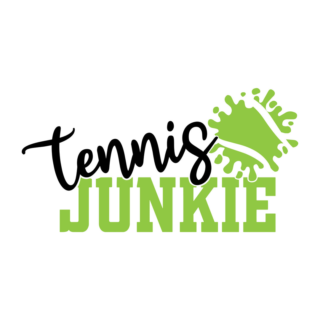 Tennis Love: Tennis Junkie - DTF Transfer - Direct-to-Film