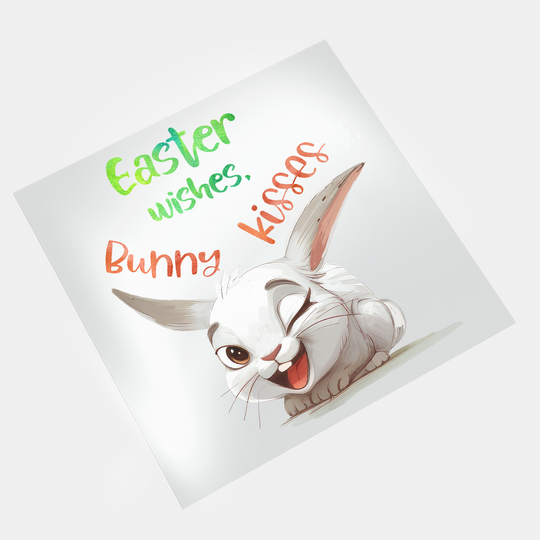 Easter Bunny Quotes: Easter Wishes. Bunny Kisses - DTF Transfer - Direct-to-Film
