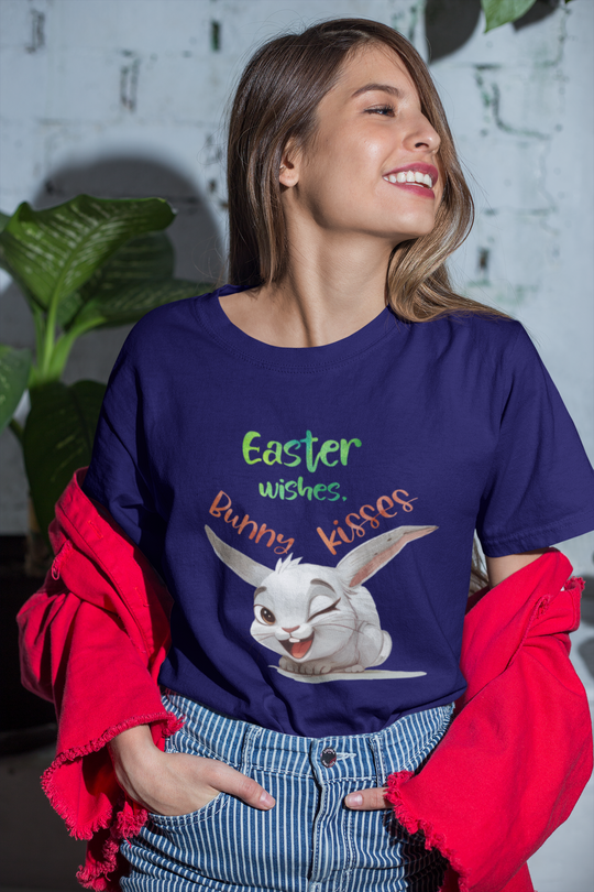 Easter Bunny Quotes: Easter Wishes. Bunny Kisses - DTF Transfer - Direct-to-Film