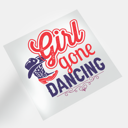 Line Dancing: Girl Gone Dancing - DTF Transfer - Direct-to-Film