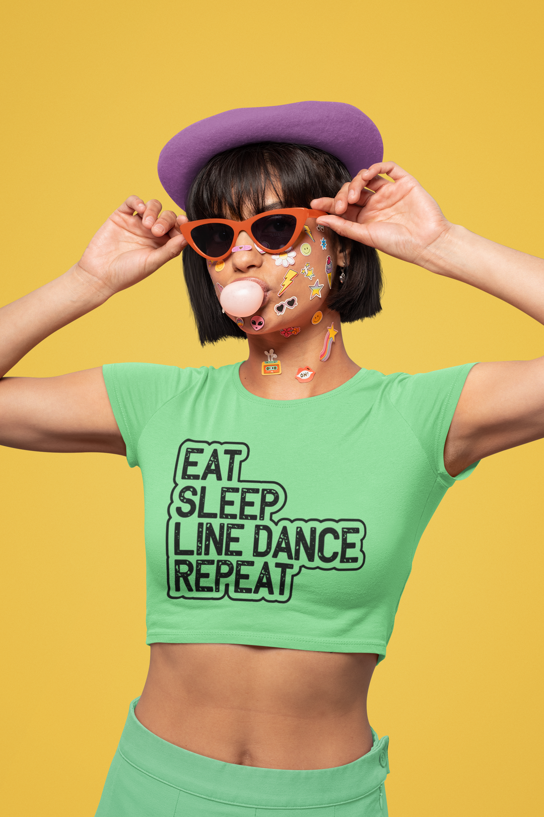 Line Dancing: Eat. Sleep. Line Dance. Repeat - DTF Transfer - Direct-to-Film