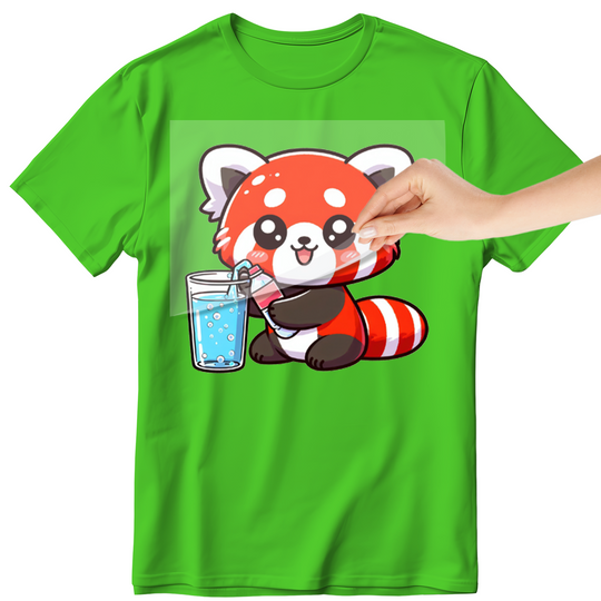 Red Panda: Stay Hydrated - DTF Transfer - Direct-to-Film