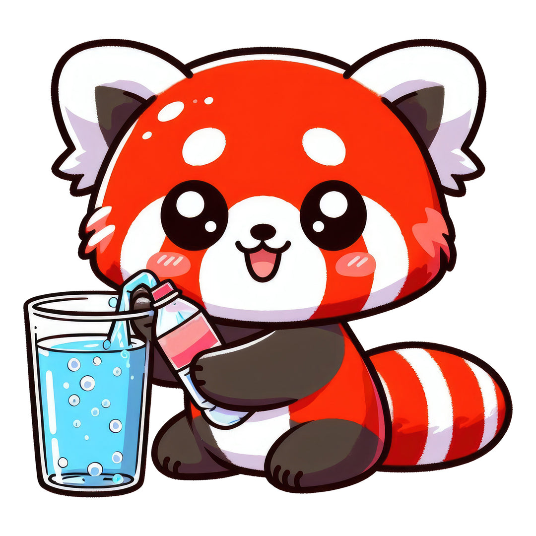 Red Panda: Stay Hydrated - DTF Transfer - Direct-to-Film