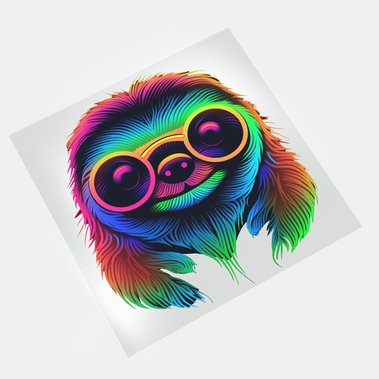 Sloth Lovers: Rainbow Sloth - DTF Transfer - Direct-to-Film