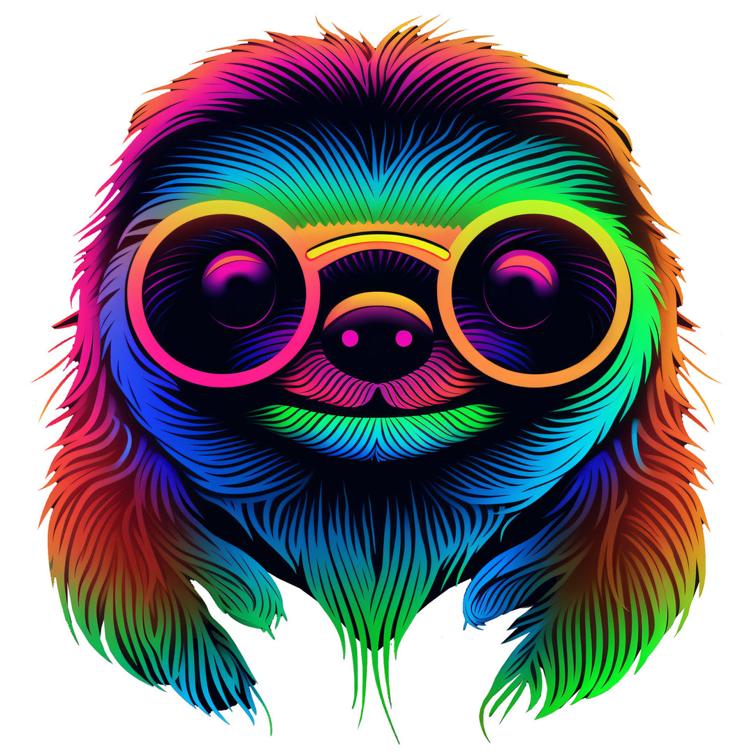 Sloth Lovers: Rainbow Sloth - DTF Transfer - Direct-to-Film