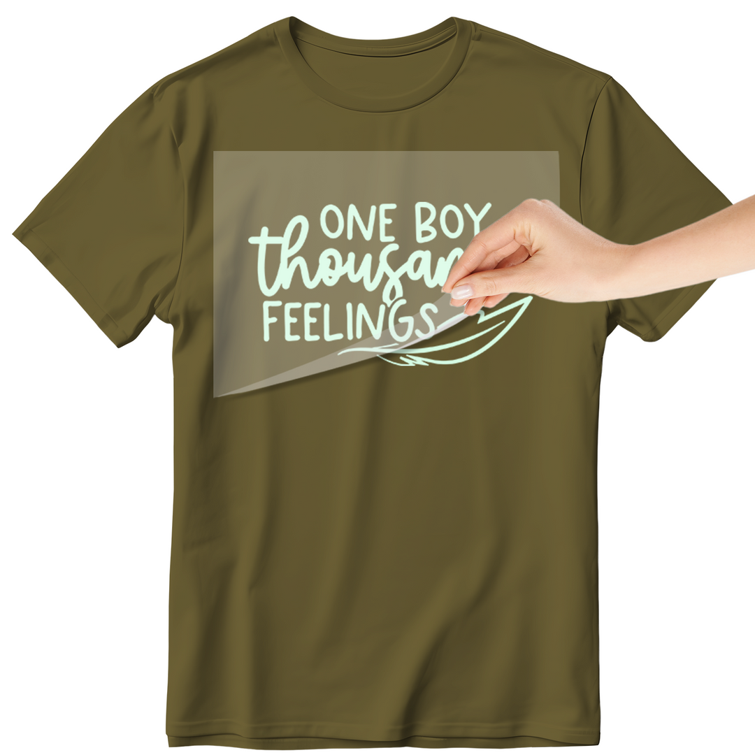 Baby Sayings: One Boy Thousand Feelings - DTF Transfer - Direct-to-Film