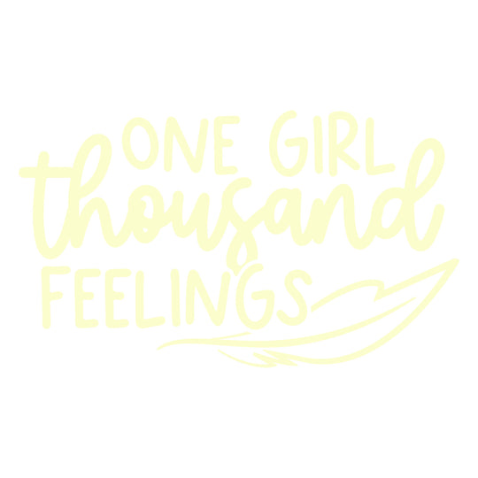 Baby Sayings: One Girl Thousand Feelings - DTF Transfer - Direct-to-Film