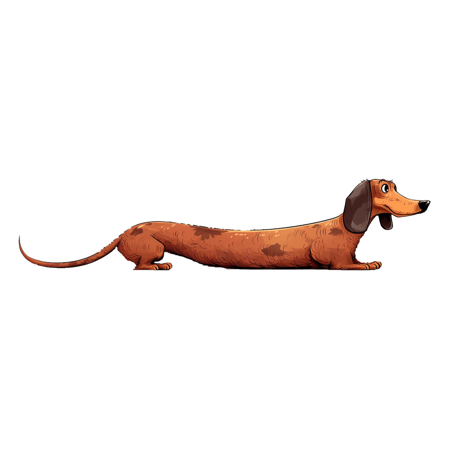 Funny Dogs: Cute Long Dachshund - DTF Transfer - Direct-to-Film ...