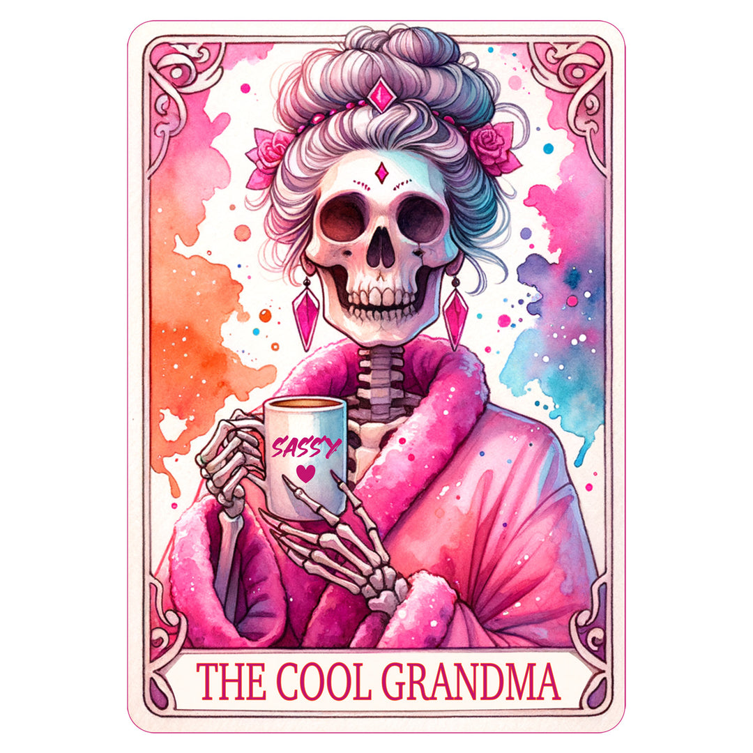 Graceful Beautiful Grandma: The Cool Grandma Card - DTF Transfer - Direct-to-Film