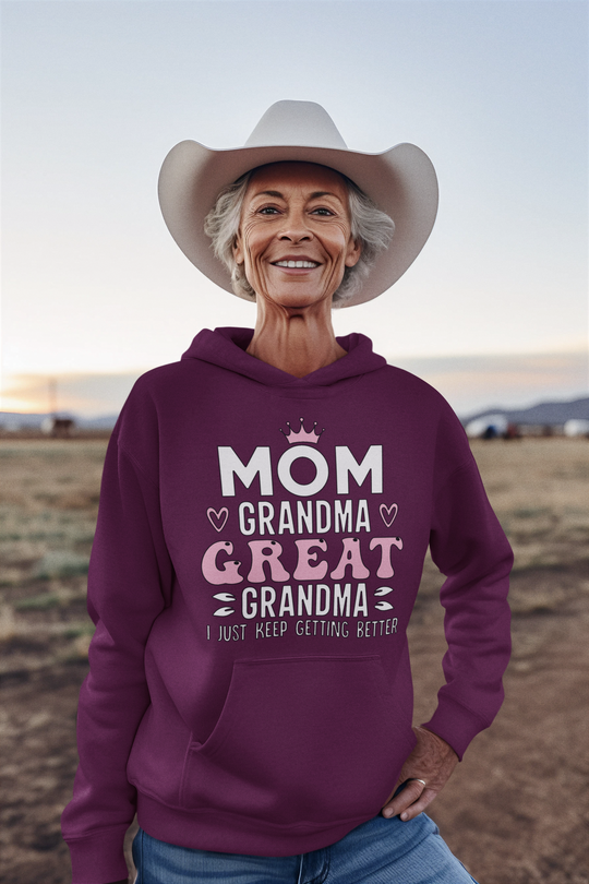 Graceful Beautiful Grandma: Mom Grandma Great Grandma - DTF Transfer - Direct-to-Film