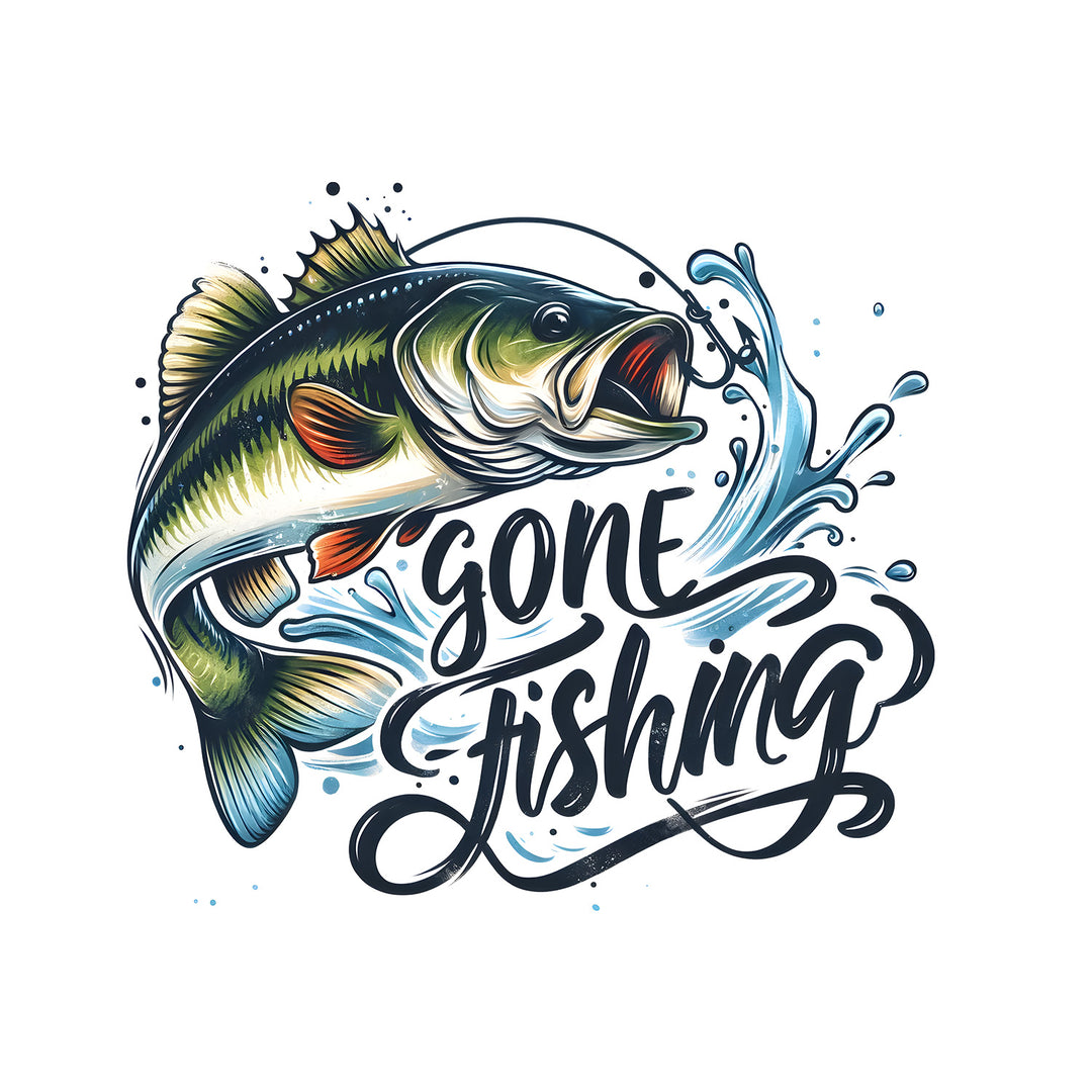 Rather Be Fishing: Gone Fishing - DTF Transfer - Direct-to-Film