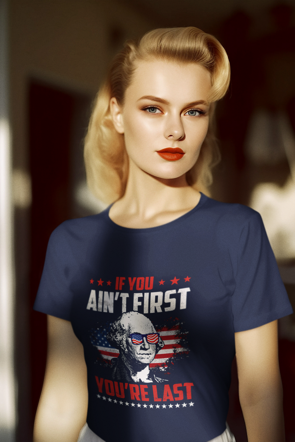 America EST 1776: If You Ain't First You're Last - DTF Transfer - Direct-to-Film