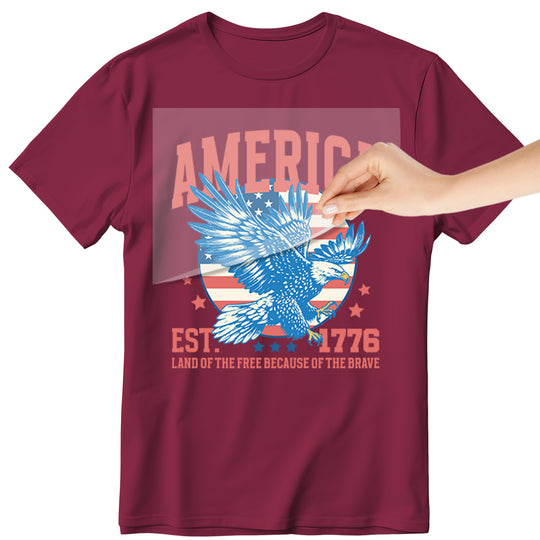 America EST 1776: Land Of The Free Because Of The Brave - DTF Transfer - Direct-to-Film