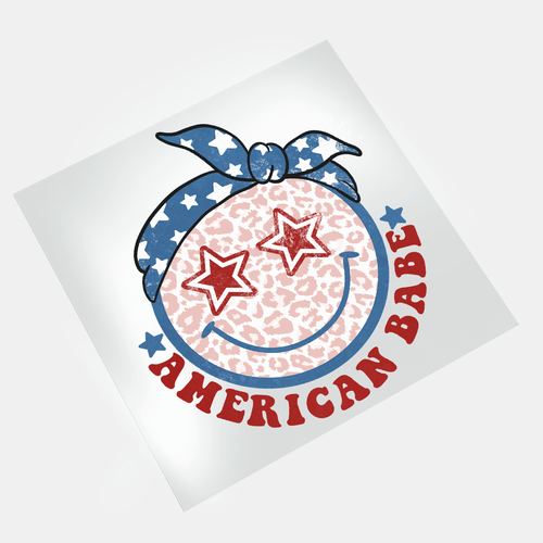 America EST 1776: American Babe - DTF Transfer - Direct-to-Film