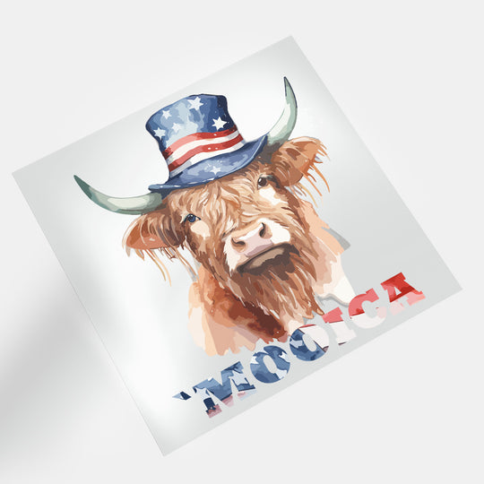 4th Of July Animals: Mooica - DTF Transfer - Direct-to-Film