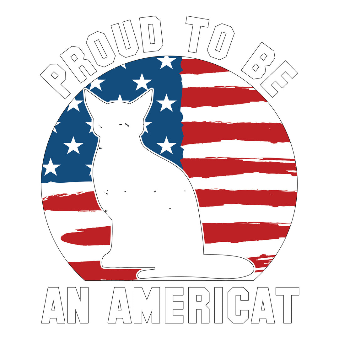 4th Of July Animals: Proud To Be An Americat - DTF Transfer - Direct-to-Film