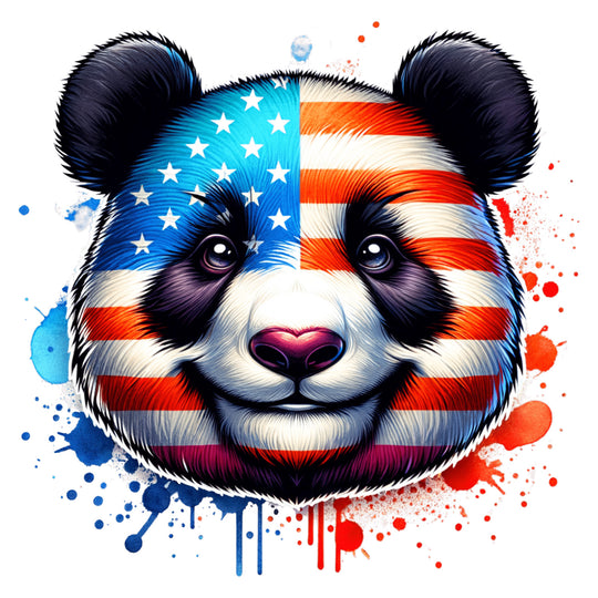 4th Of July Animals: Panda - DTF Transfer - Direct-to-Film