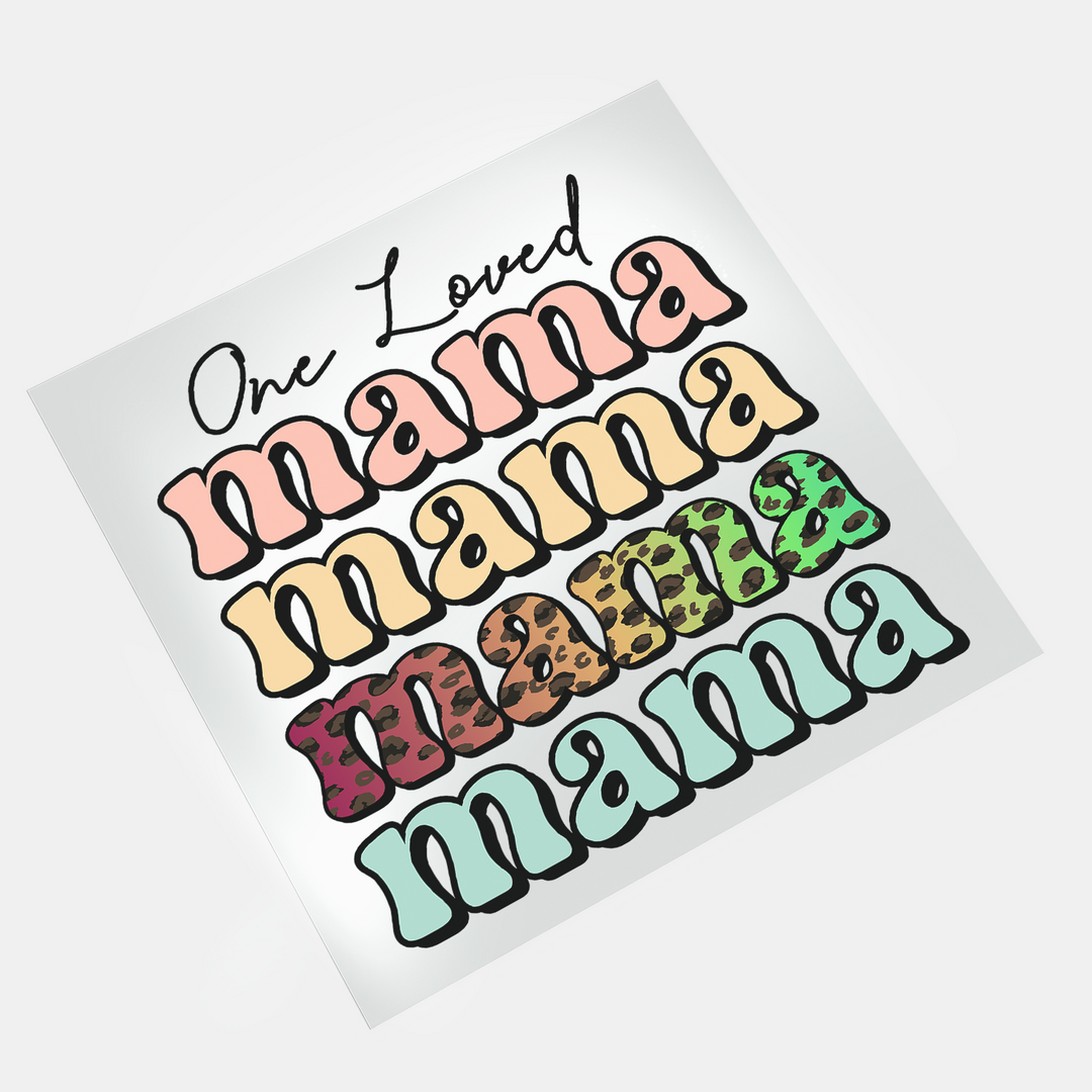 Groovy Mom: One Loved mama - DTF Transfer - Direct-to-Film
