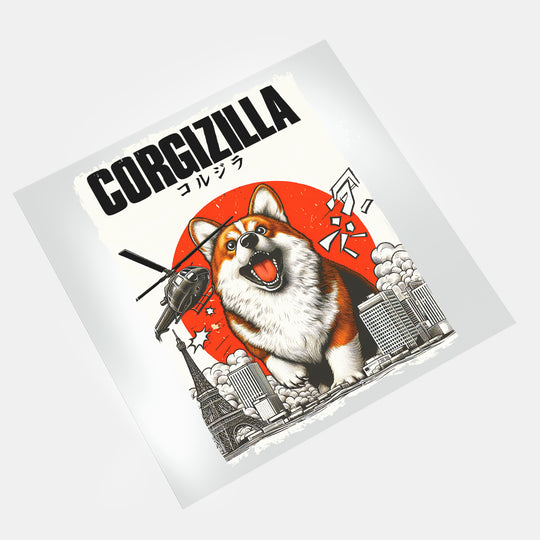 Funny Dog: Corgizilla - DTF Transfer - Direct-to-Film