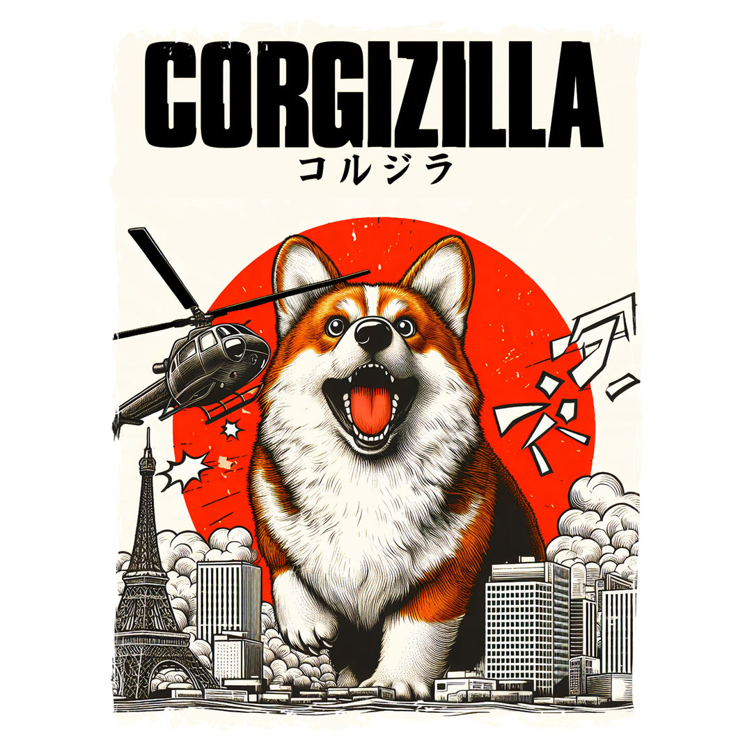 Funny Dog: Corgizilla - DTF Transfer - Direct-to-Film