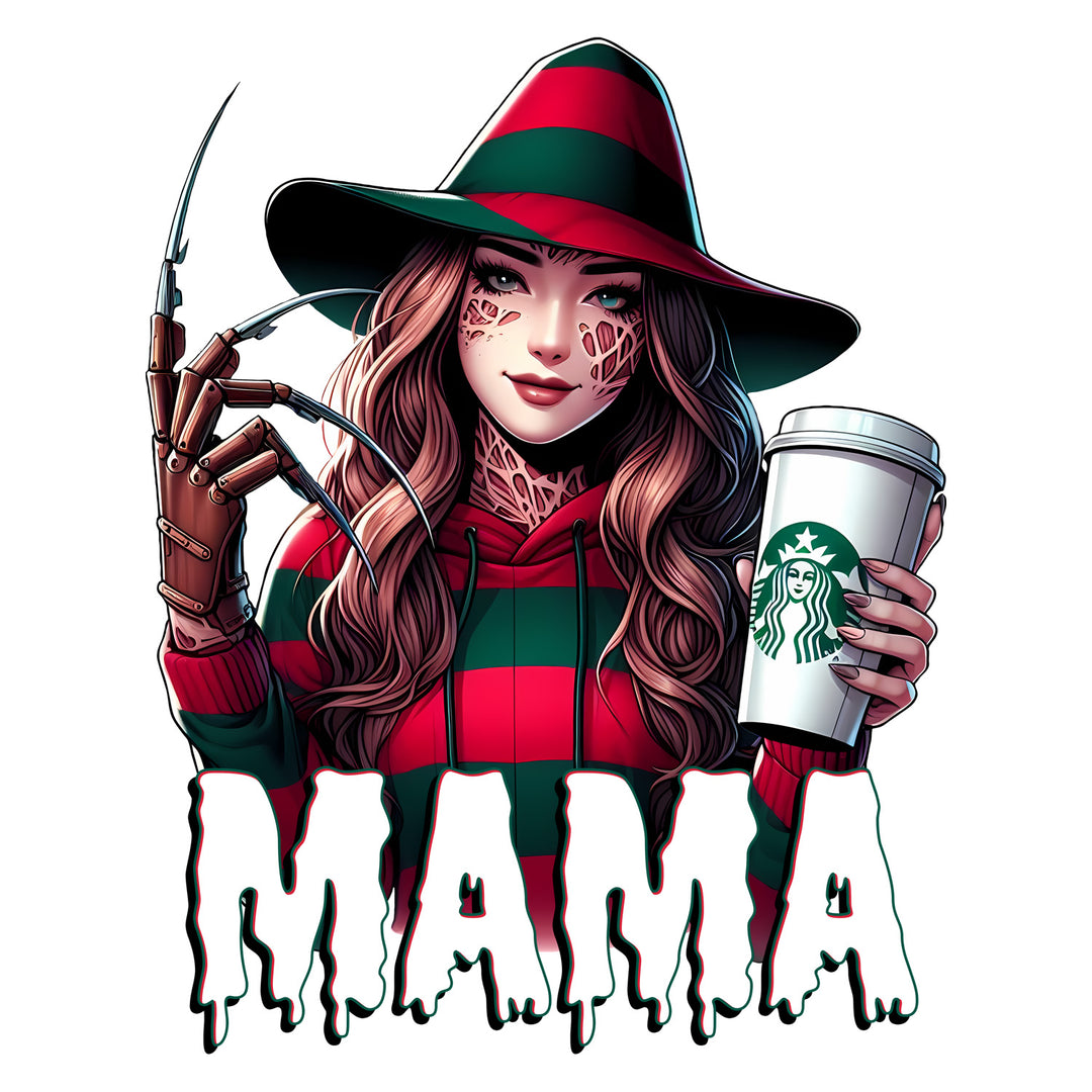 Horror Mama: Coffee Nightmare - DTF Transfer - Direct-to-Film