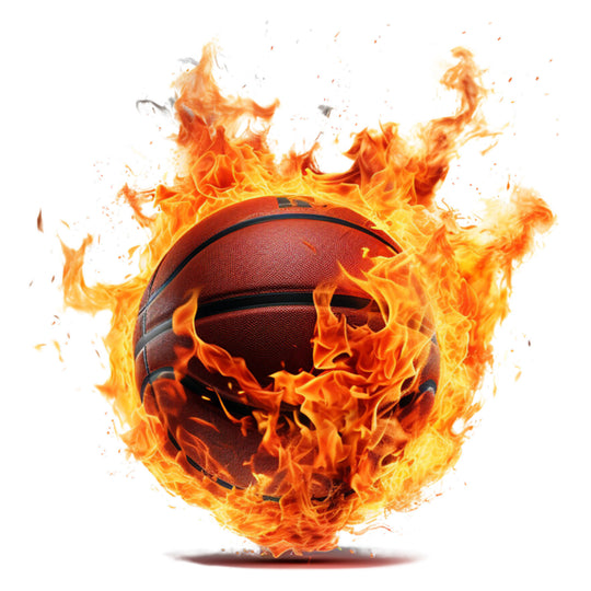 Basketball: Fire Ball - DTF Transfer - Direct-to-Film