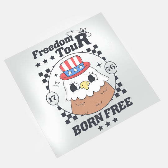 Retro 4th July: Freedom Tour Born Free - DTF Transfer - Direct-to-Film