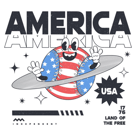 Retro 4th July: Baseball America - DTF Transfer - Direct-to-Film