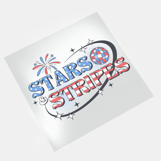 Retro 4th July: Star Stripes - DTF Transfer - Direct-to-Film