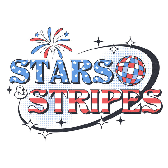 Retro 4th July: Star Stripes - DTF Transfer - Direct-to-Film