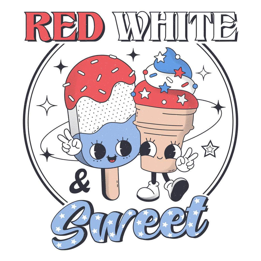 Retro 4th July: Red White Sweet - DTF Transfer - Direct-to-Film