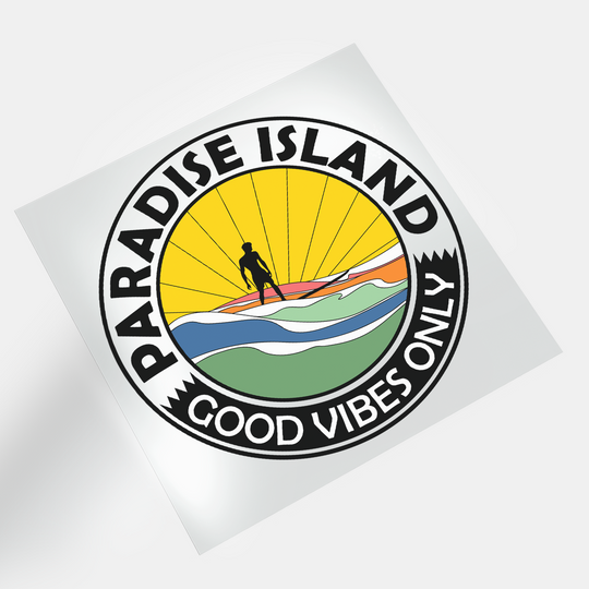 Surfing: Paradise Island Good Vibes Only - DTF Transfer - Direct-to-Film