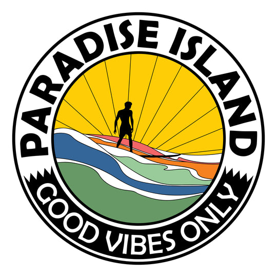 Surfing: Paradise Island Good Vibes Only - DTF Transfer - Direct-to-Film