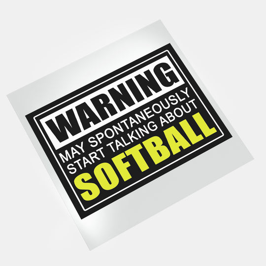 Softball: Warning Softball - DTF Transfer - Direct-to-Film