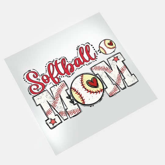 Softball: Softball Mom - DTF Transfer - Direct-to-Film