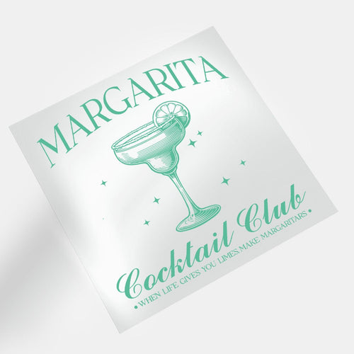 Summer Cocktail: Margarita Cocktail Club - DTF Transfer - Direct-to-Film