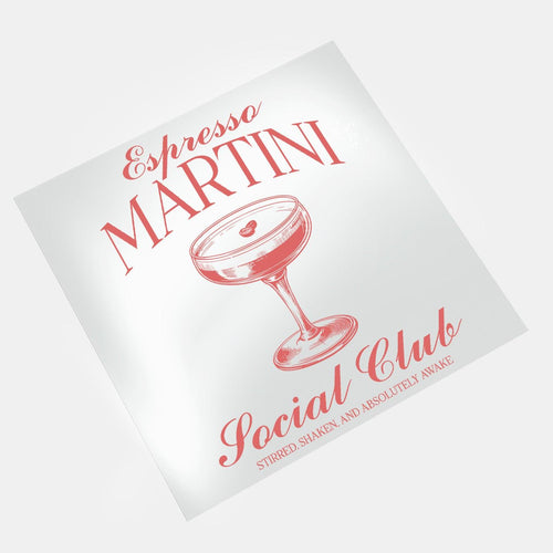 Summer Cocktail: Espresso Martini Social Club - DTF Transfer - Direct-to-Film