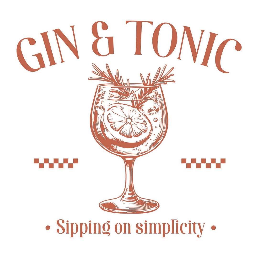 Summer Cocktail: Gin & Tonic - DTF Transfer - Direct-to-Film