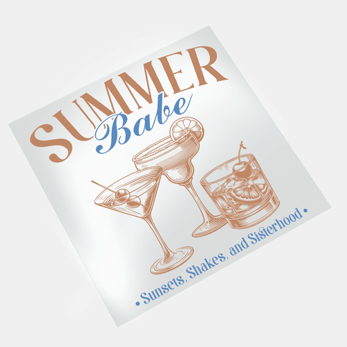 Summer Cocktail: Summer Babe - DTF Transfer - Direct-to-Film