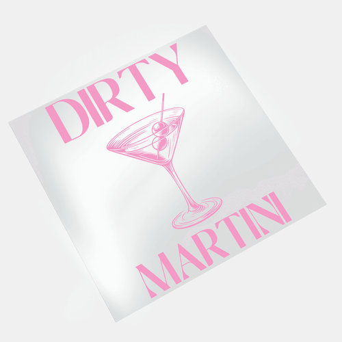Summer Cocktail: Dirty Martini - DTF Transfer - Direct-to-Film