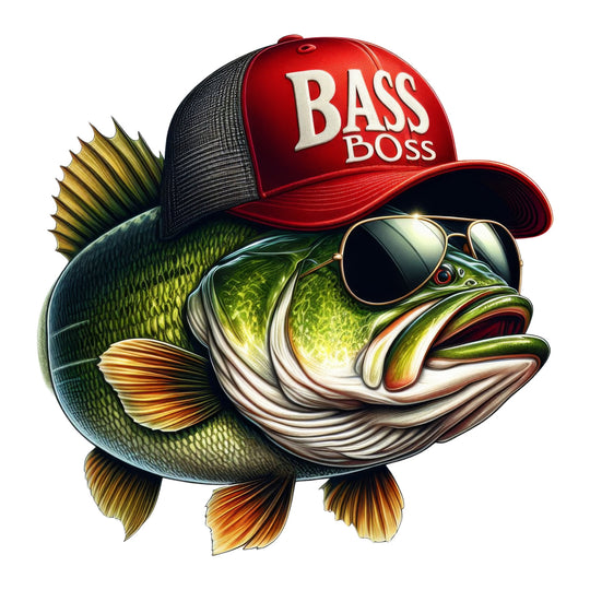 Bass Fishing: Bass Boss - DTF Transfer - Direct-to-Film