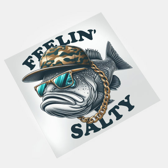 Bass Fishing: Feelin' Salty - DTF Transfer - Direct-to-Film