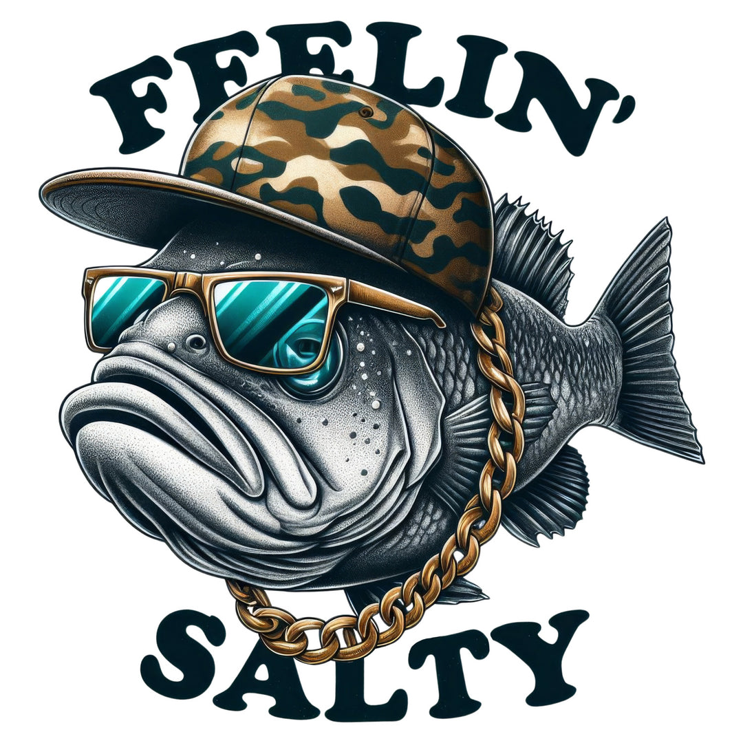 Bass Fishing: Feelin' Salty - DTF Transfer - Direct-to-Film